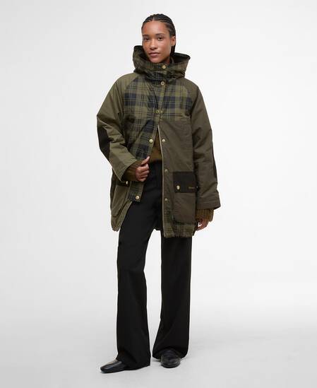 Shelley Showerproof Jacket Olive Check/Olive/Khaki Brown Shelley Showerproof Jacket Olive Check/Olive/Khaki Brown