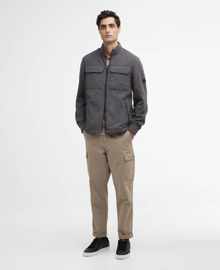 Ethan Quilted Sweatshirt Charcoal