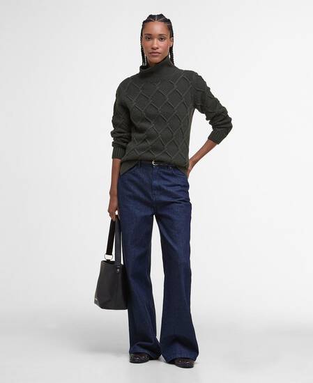Burne Roll Neck Jumper Olive