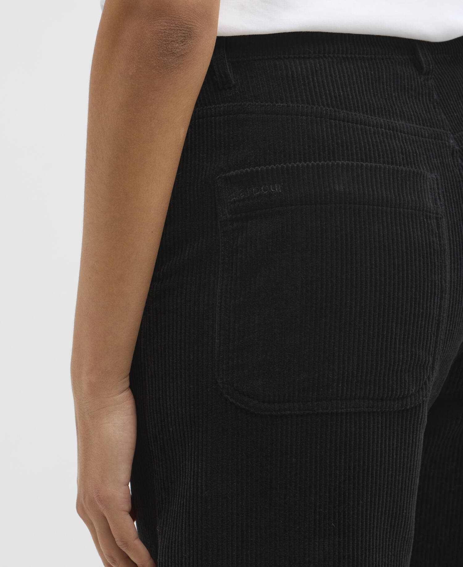 Barbour x ARKET Amber Loose Cord Trousers Black image number 3