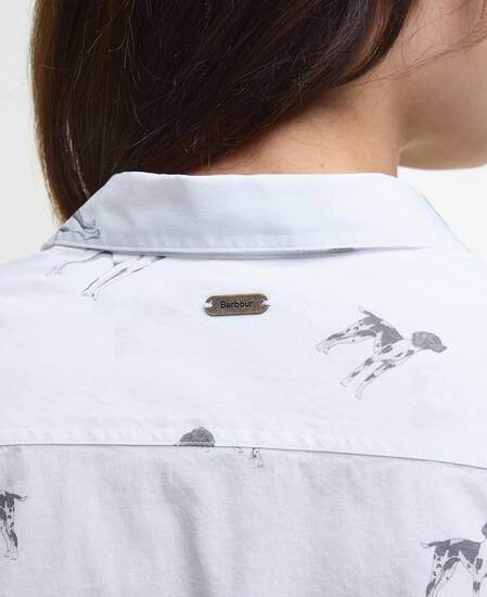 Camicia Brambles a maniche lunghe dalla vestibilità leggermente aderente Dog Print