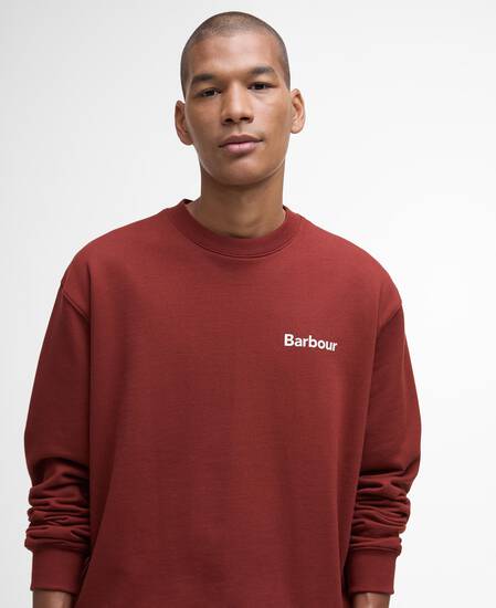 Firbank Relaxed Crew Neck Sweatshirt Fired Brick