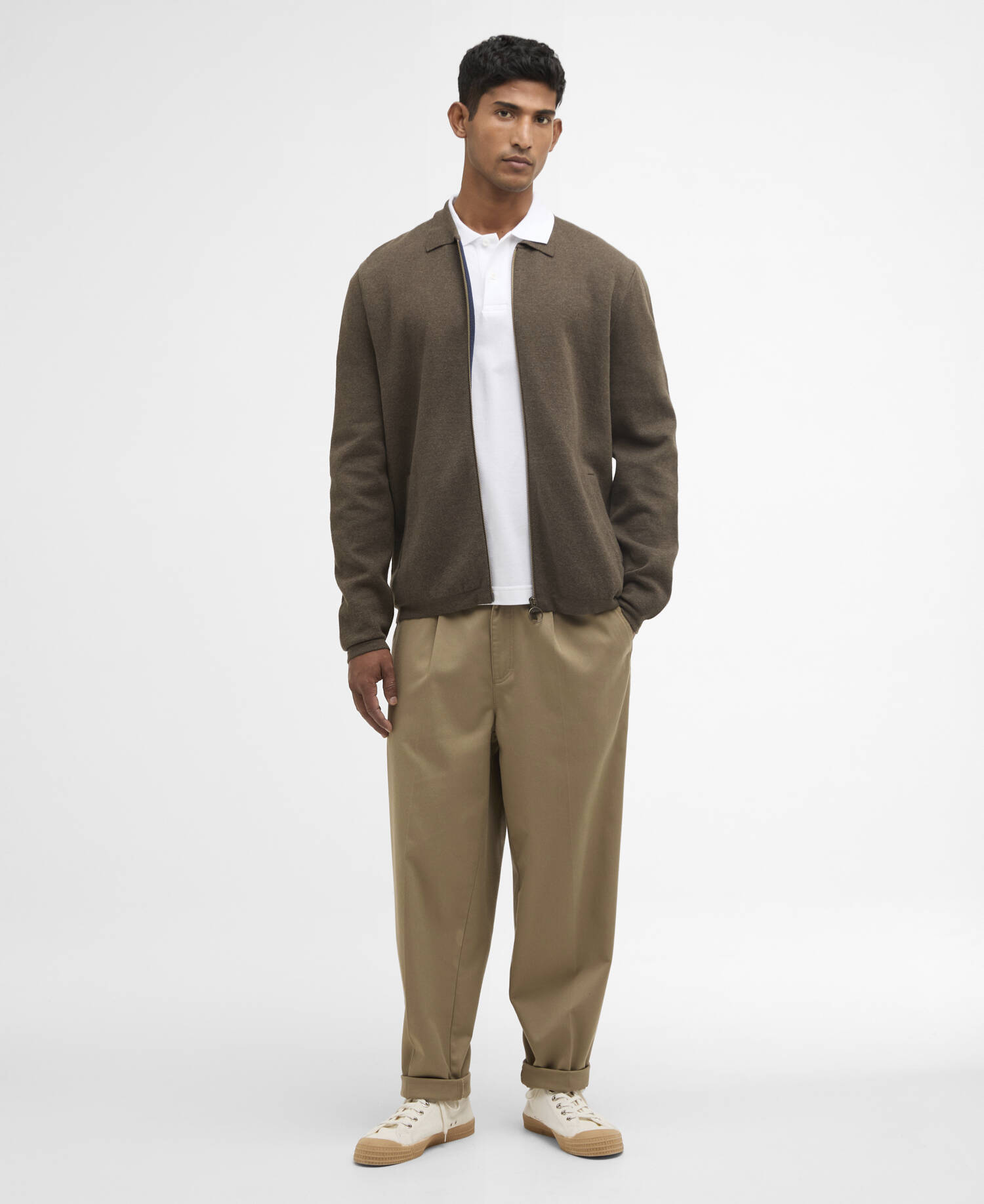 Crowcombe Knitted Zip-Up Jumper image number 1