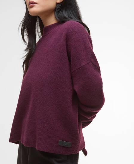 Cardigan con zip Leonie Black Cherry