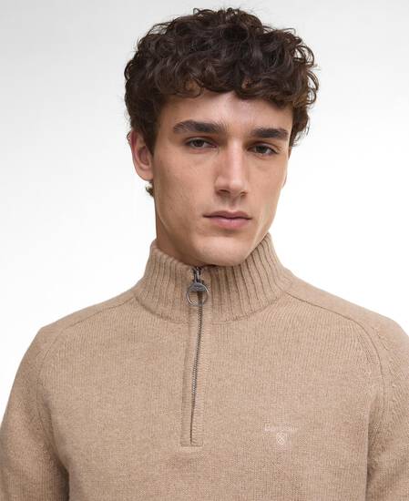 Grangetown Half-Zip Jumper Washed Stone