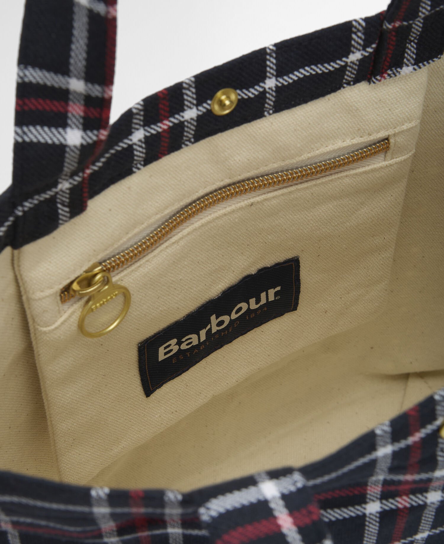 Mini Telfield Tartan Tote Navy/Red Check