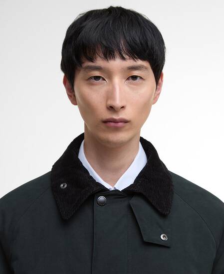 Oversized Bedale Padded Casual Jacket Black