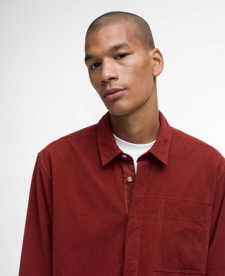 Haltcliff Cord Relaxed Shirt Fired Brick