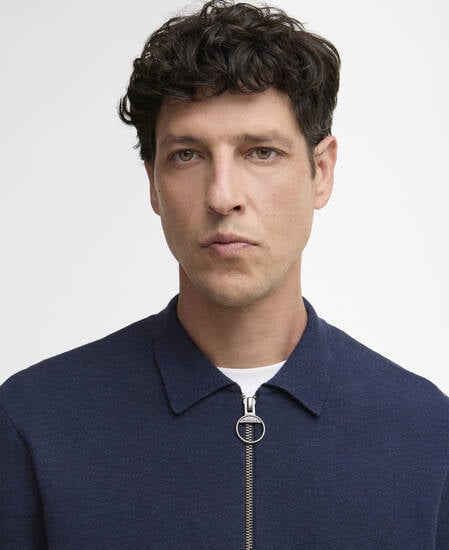 Maglione con zip Crowcombe Navy