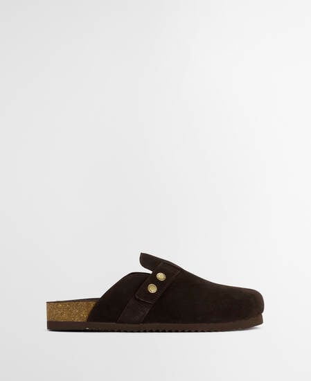 Bowman Suede Mules Choc Suede