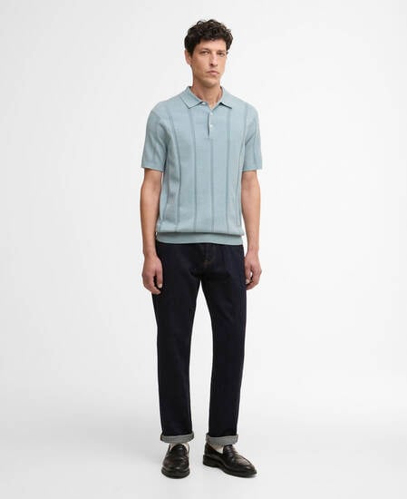 Poloshirt Wellburn Knitted Slate
