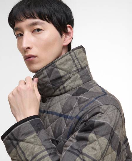 Select Liddesdale Quilted Jacket Navy Winter Dress Tartan