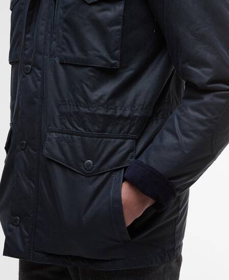 Winter Sapper Waxed Jacket Navy/Midnight Oak