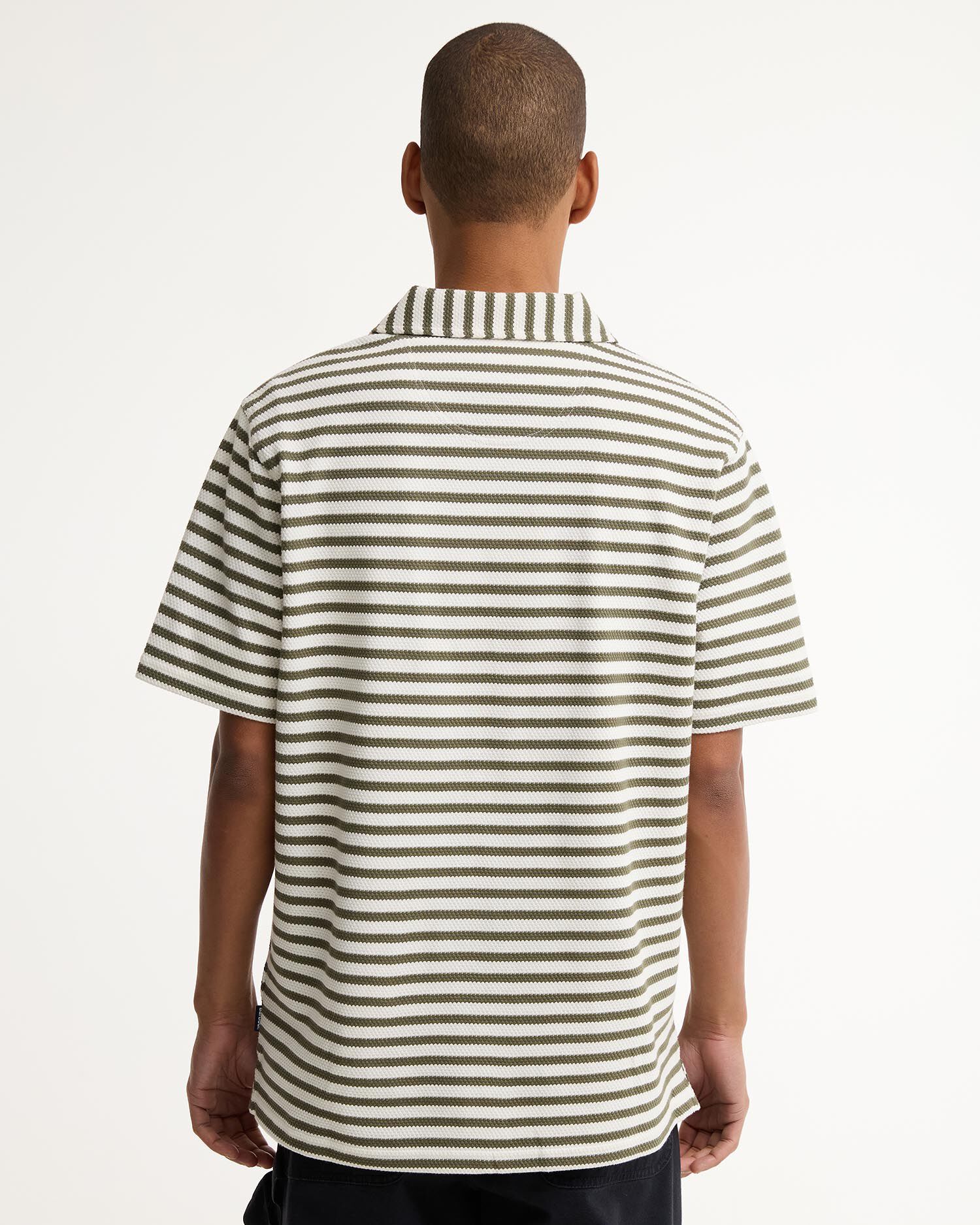 Farlam Striped Tailored Polo Shirt Whisper White