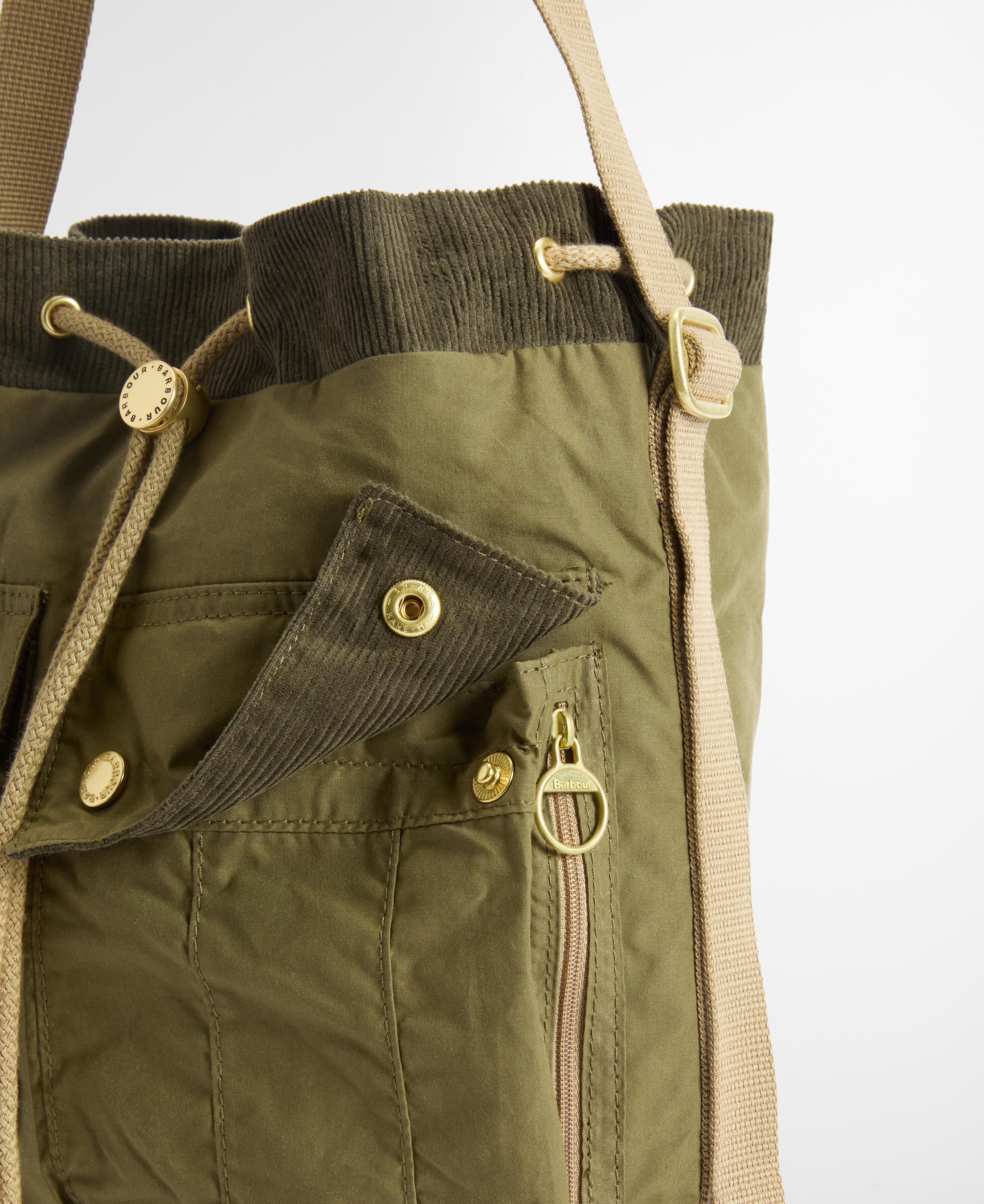 Borsa tote con coulisse Mia Dusky Green