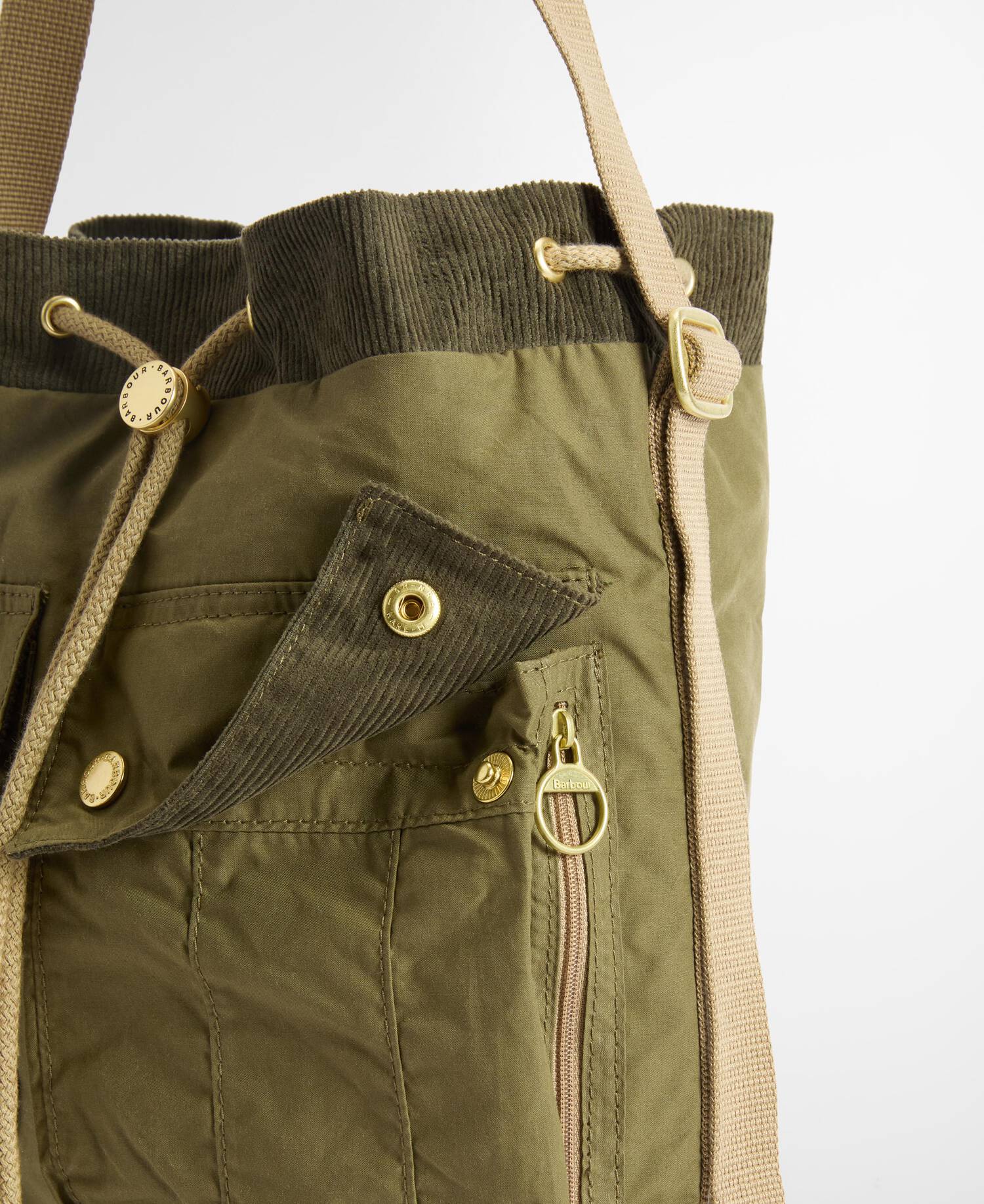 Borsa tote con coulisse Mia Dusky Green image number 3