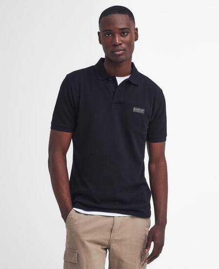 Essential Polo Shirt Black-Pewter