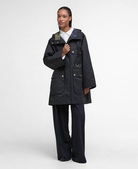 Arla Waterproof Jacket Black/Classic Tartan