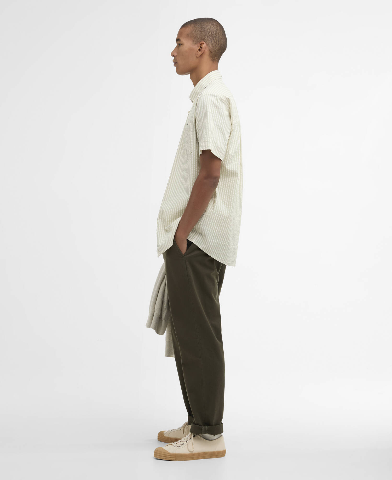 Cresswell Seersucker Regular Short-Sleeved Shirt Sea Green image number 1