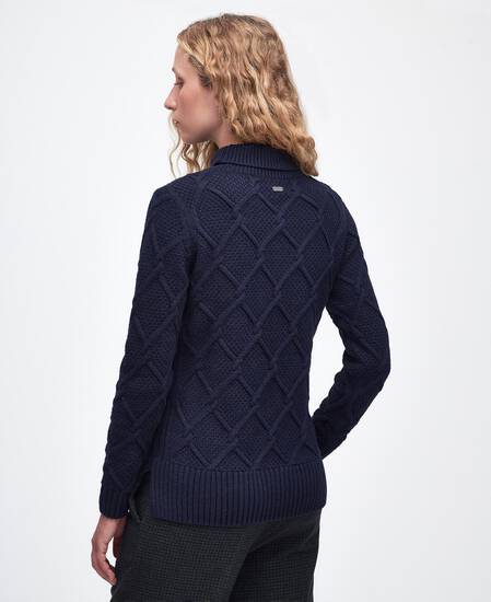 Burne Roll Neck Jumper Classic Navy