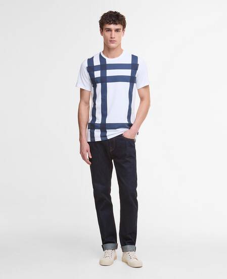 Kaine Tartan T-Shirt White Kaine Tartan T-Shirt White