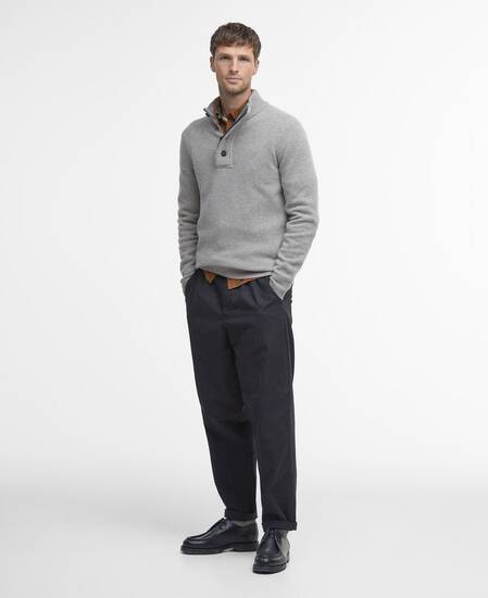 Essential Elbow Patch Jumper Stone