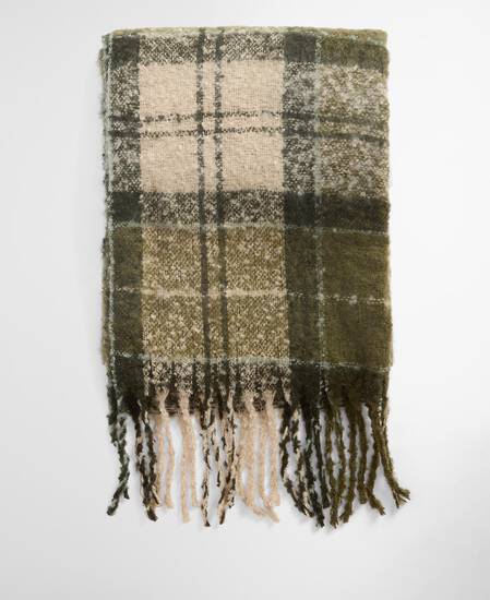 Saltburn Beanie & Tartan Scarf Gift Set Ancient Loden/Dk Green