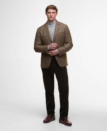 Blazer con motivo a spina di pesce Firth Moons Brown Blazer con motivo a spina di pesce Firth Moons Brown