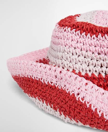 Esther Crochet Hat Poppy Red Mix