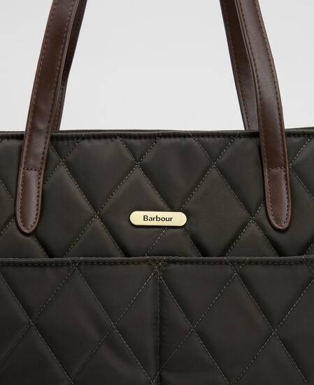 Quilted Tote Bag Olive