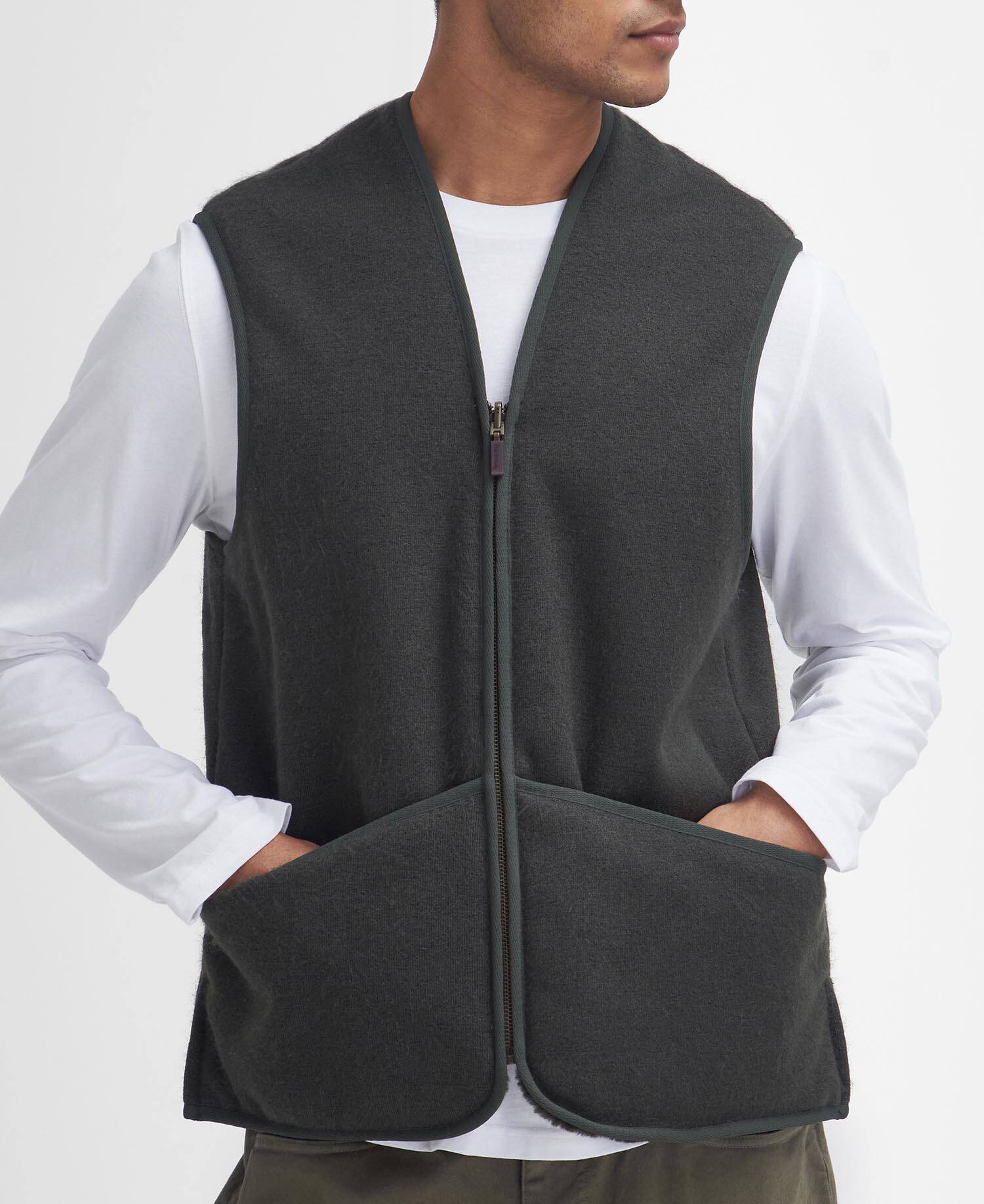 Gilet/fodera in pile caldo con cerniera image number 3