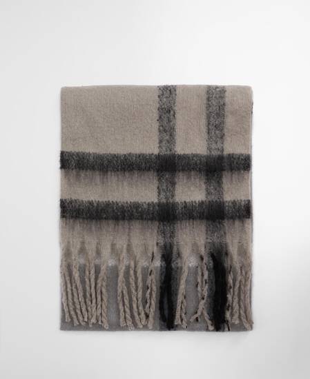 Sciarpa Isla Tartan Boucle Monochrome Tartan