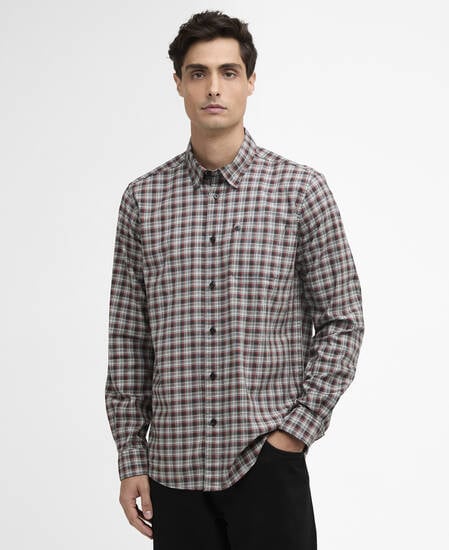 Camicia a quadri Peregrine a maniche lunghe Burnt Henna