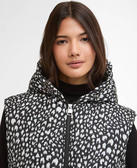 Calista Printed Gilet Snow Leopard