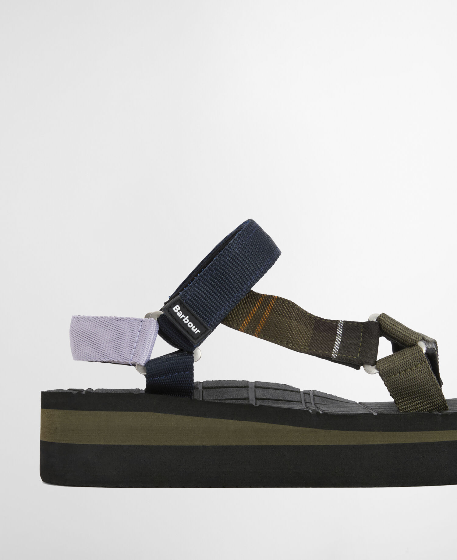 Mila Sandals Olive/Navy/Classic Tartan