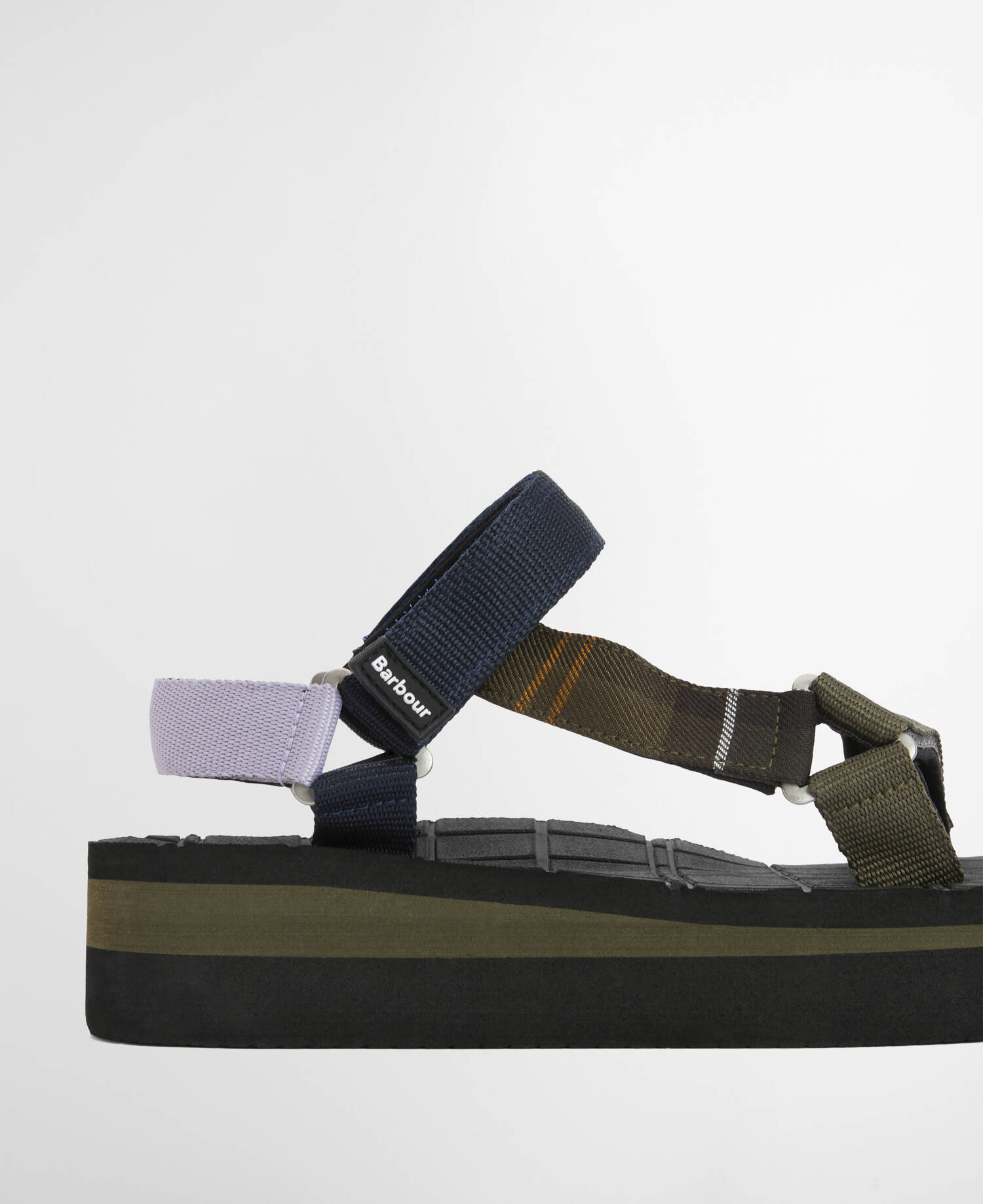 Mila Sandals Olive/Navy/Classic Tartan image number 3