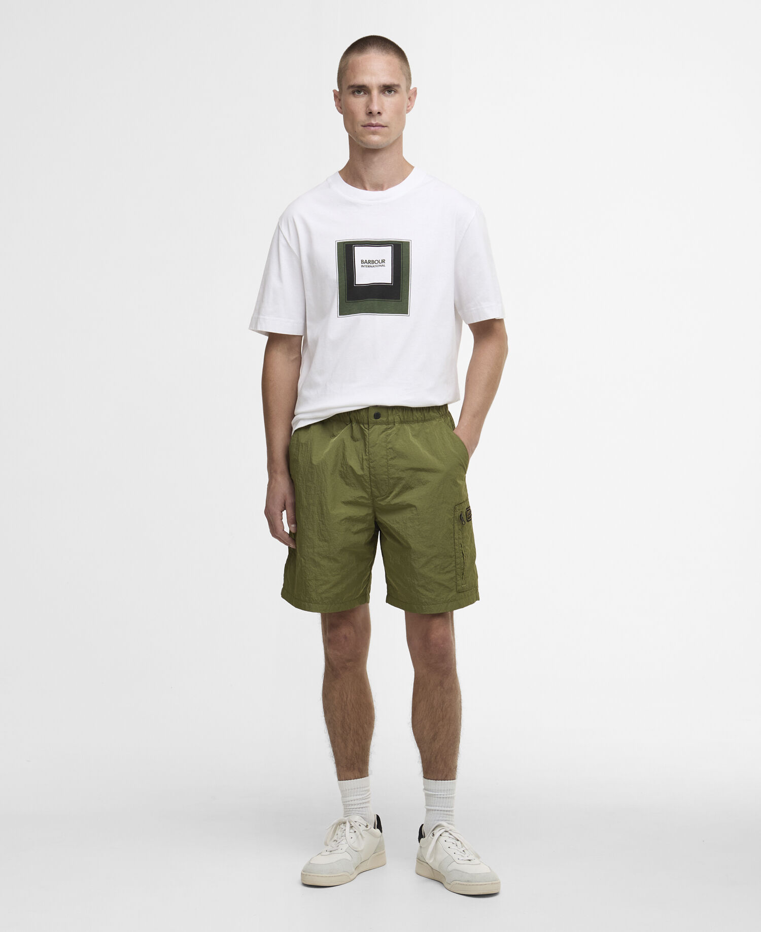 Inline Cargo Shorts Cable Olive