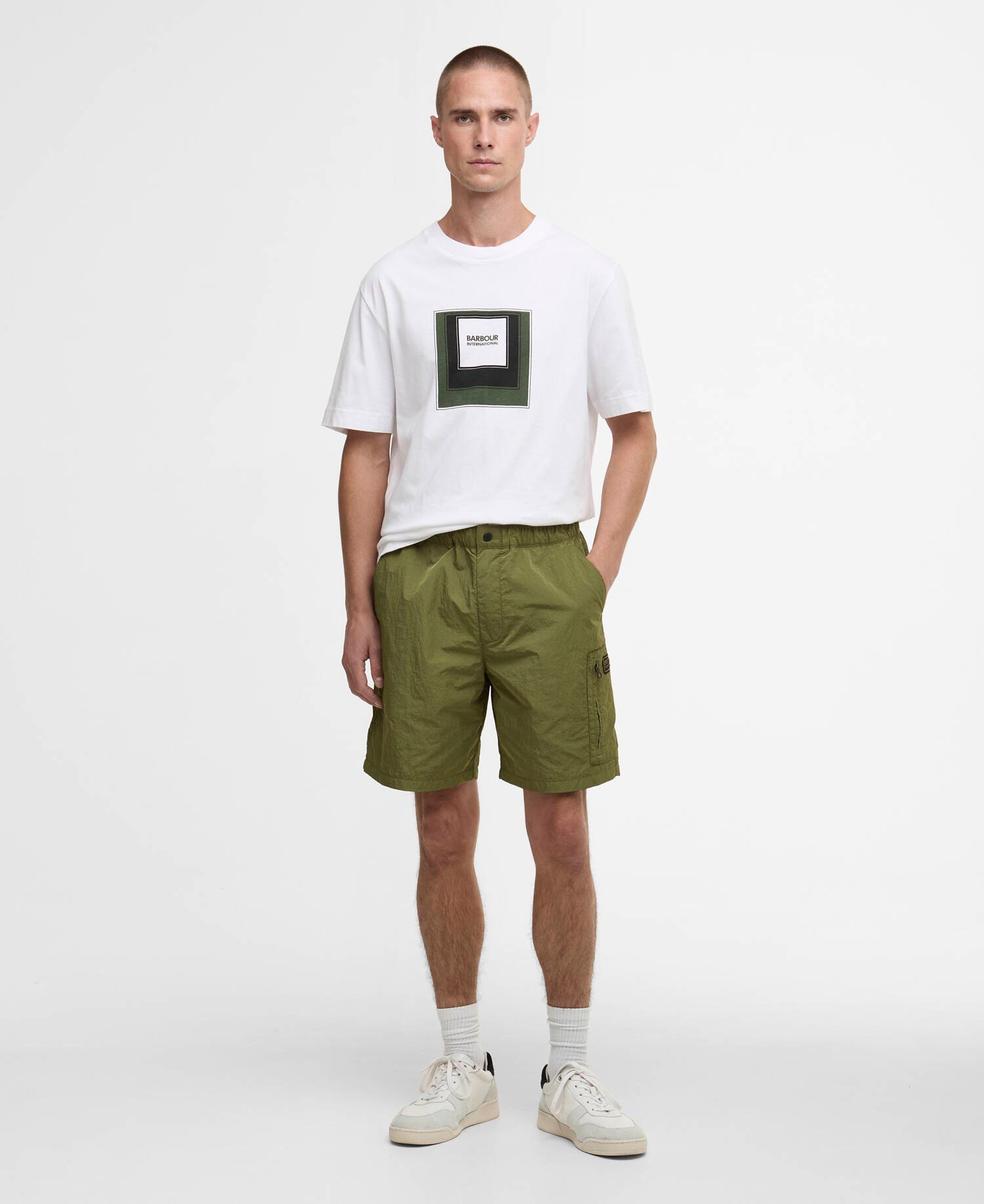 Inline Cargo Shorts Cable Olive image number 0