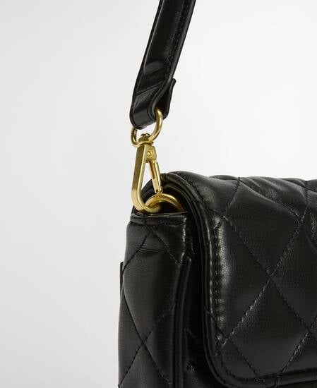 Soft Quilt Mini Soho Crossbody Bag Black