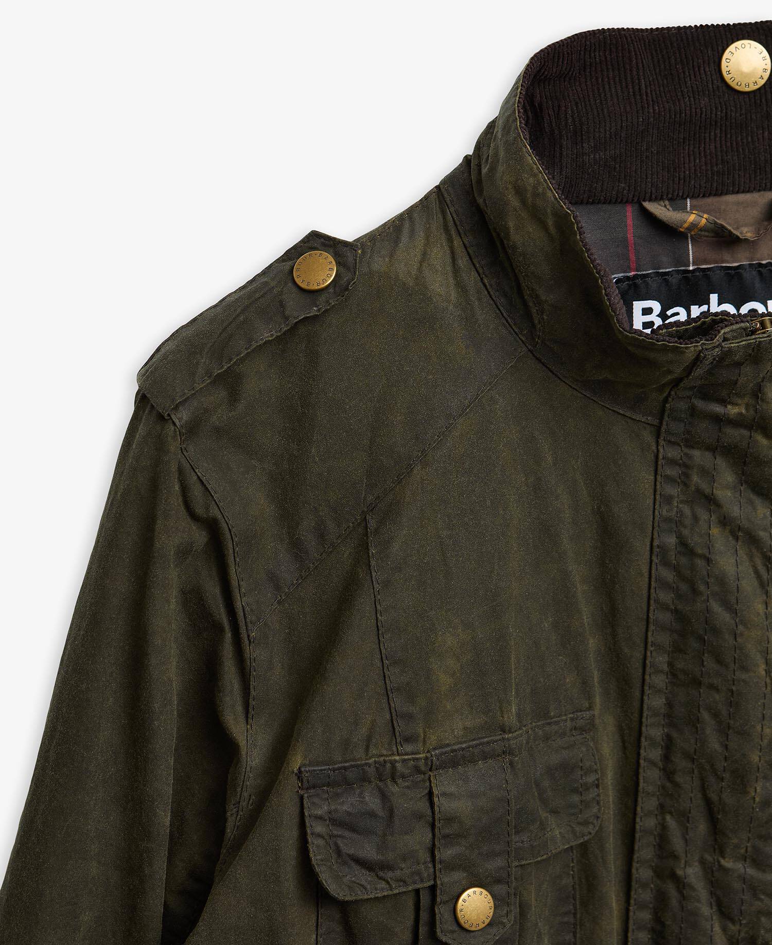Barbour Re-Loved Defence Waxed Jacket - Size 18 image number 4