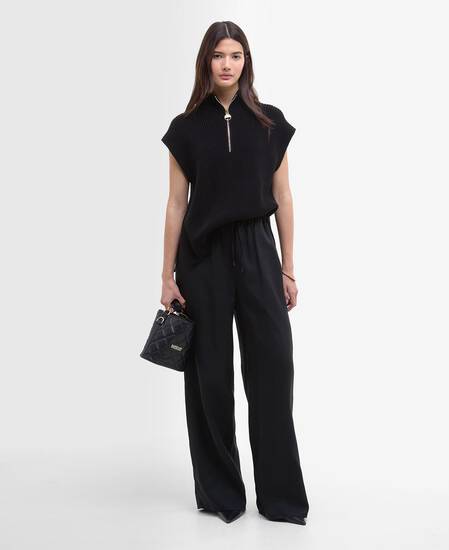 Clara Sleeveless Knitted Jumper Black