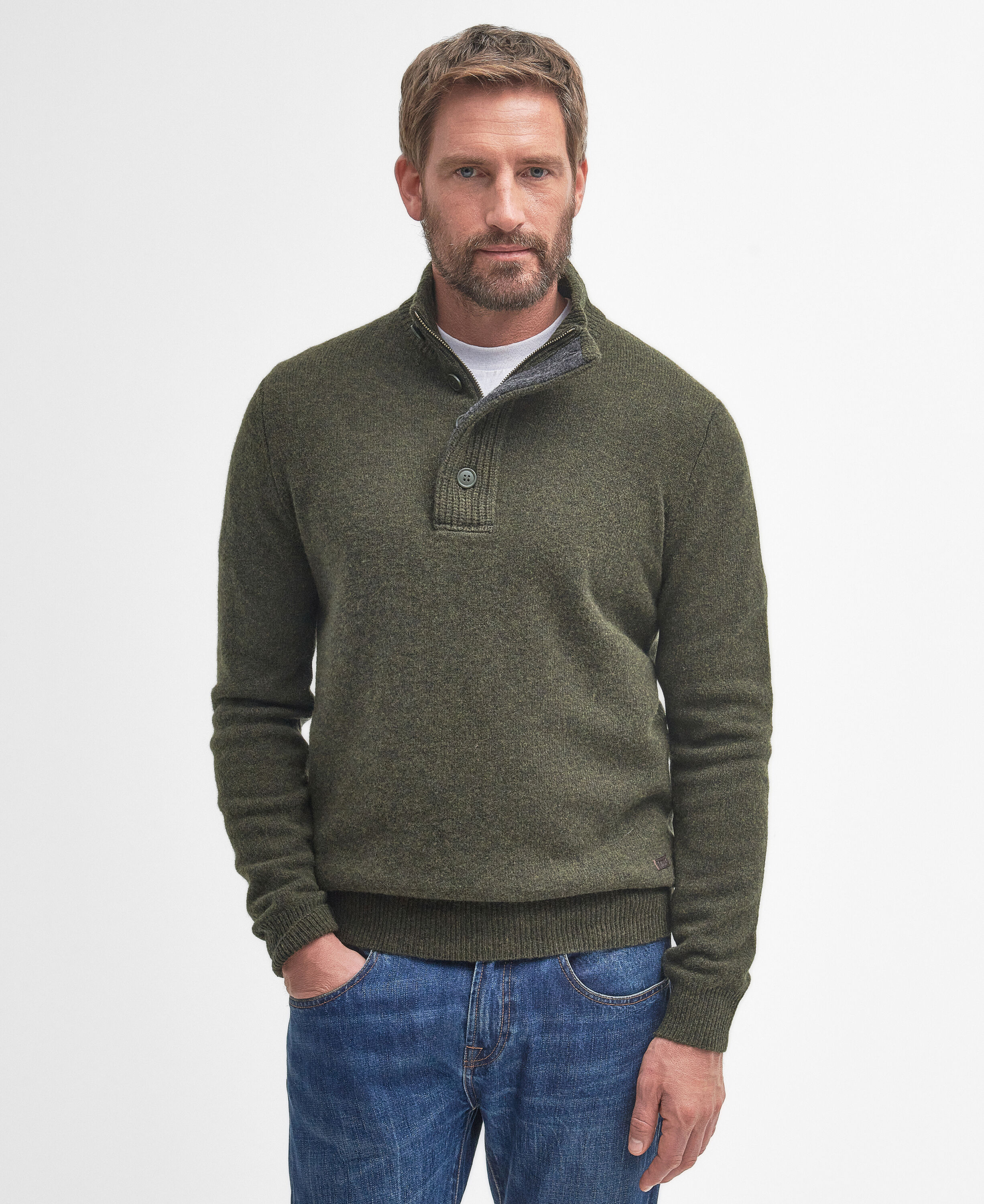 Buy Essential Elbow Patch Jumper for USD 150.00 | BARBOUR_US