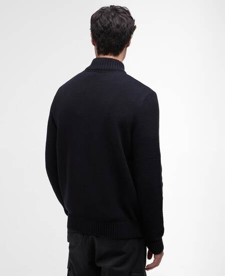 Enfield Funnel Neck Jumper Black