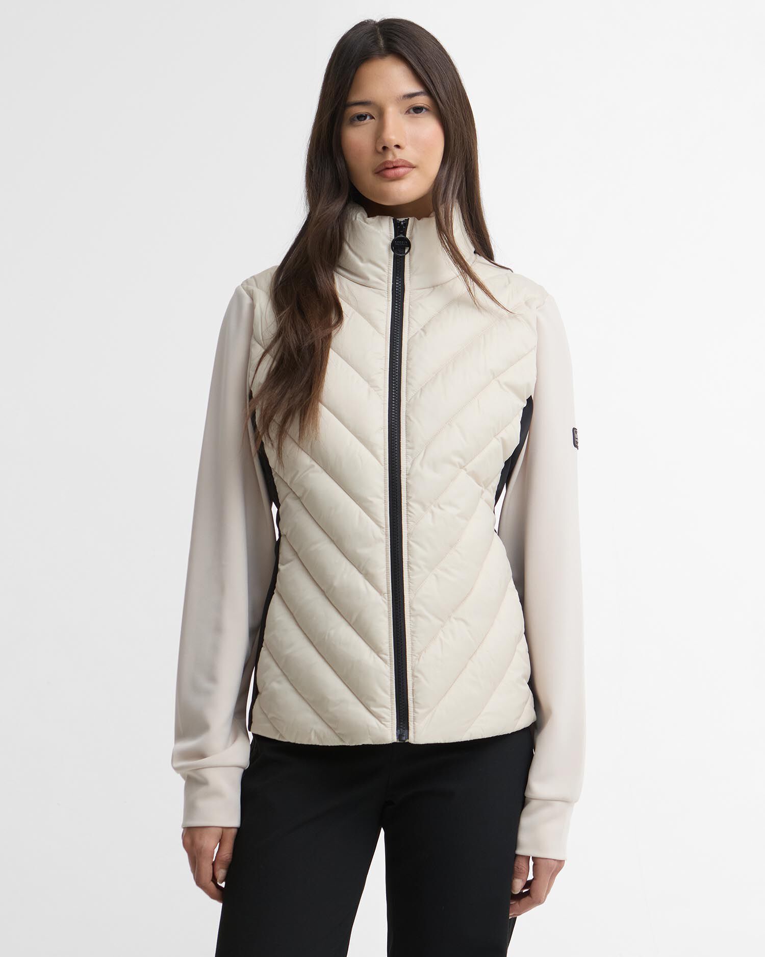 Luxara Quilted Sweat Oyster/Black