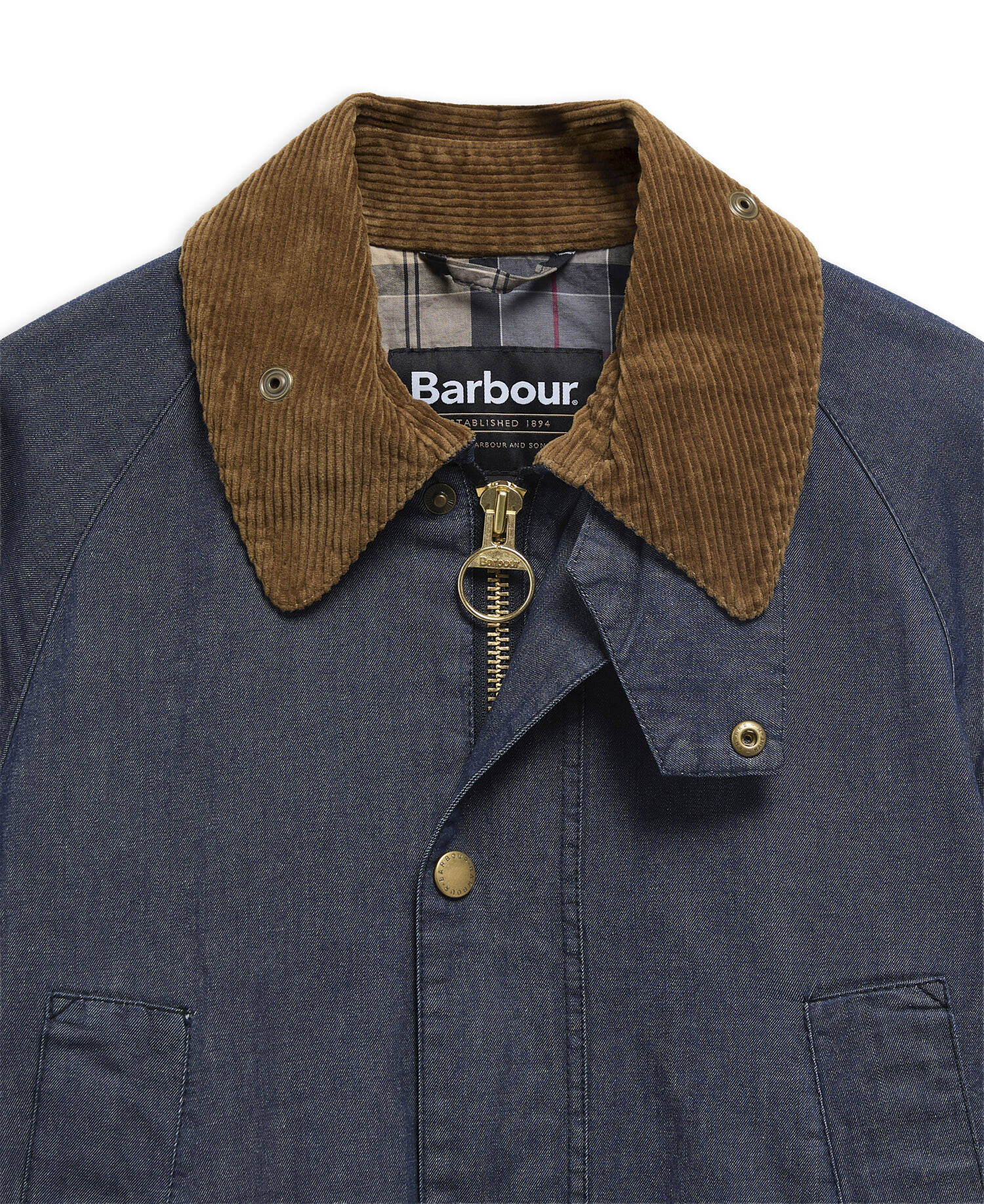 Oversized Bedale Denim Casual Jacket Indigo image number 9