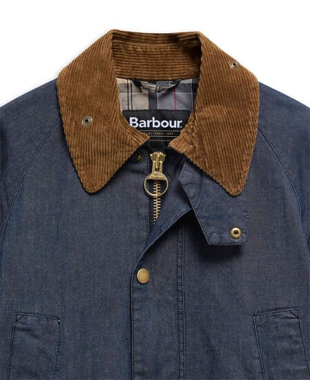 Oversized Bedale Denim Casual Jacket Indigo