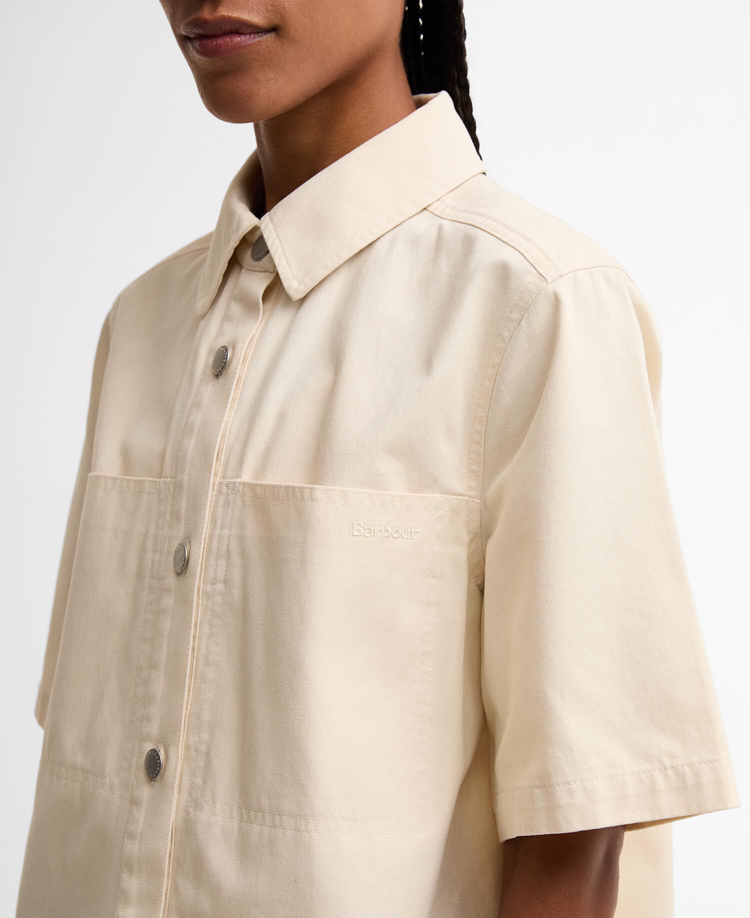Aylesby Boxy Short-Sleeved Shirt Original Ecru