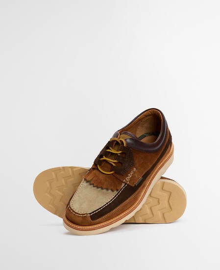  Dark Brown/Tan/Light Beige Suede