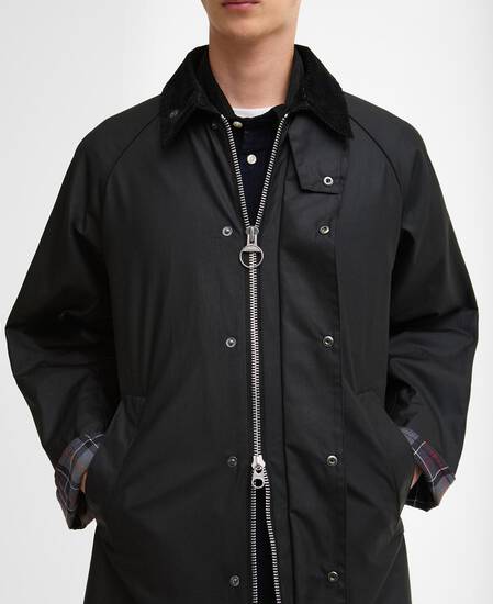 Modified Exmoor Waxed Coat Classic Black