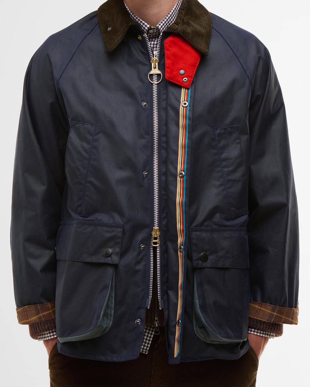 Giacca cerata Bedale oversize Paul Smith loves Barbour